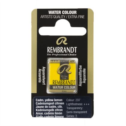 Краски акварельные "Rembrandt" 207 кадмий желтый лимонный, кювета