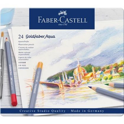 Карандаш акварельный "Goldfaber Aqua" 24 шт, в металлической упаковке