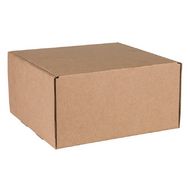 Коробка подарочная Box 22*21,5*11 см, самосборная, картон, коричневый