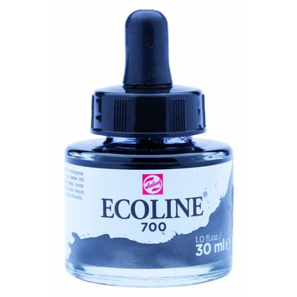 Краски жидкая акварель "ECOLINE" 700 черный 30 мл.