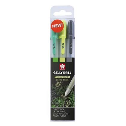 Ручка гелевая "Gelly Roll Moonlight Botanical" набор 3 шт.