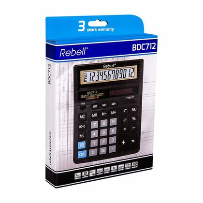Кальк. наст. 12р. BDC712 BX (888) Rebell черный 203*158*31 мм
