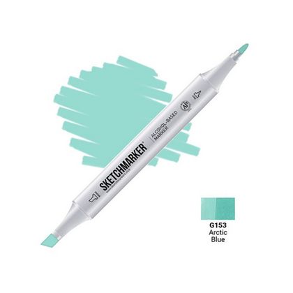 Маркер перм., худ. "Sketchmarker" двусторонний, G153, голубой арктический