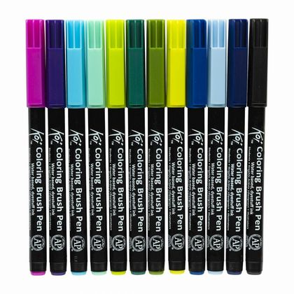 Маркер акварельный "Koi Color Brush" набор, 24 цв.