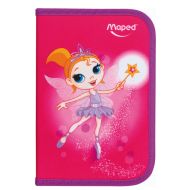 Пенал на 1 отд. "Fairy" с наполнением, полиэстер, розовый