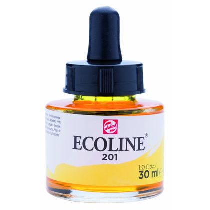 Краски жидкая акварель "ECOLINE" 201 желтый светлый, 30 мл.