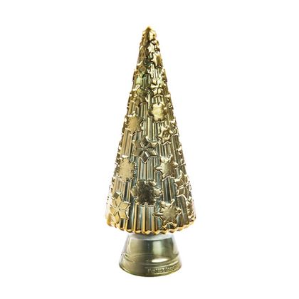 Подсвечник декоративный стекл., 34 см "5909F417 Christmas Free" упак., золотистый