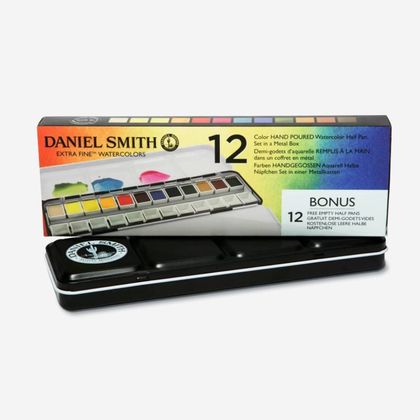 Набор акварели Daniel Smith "Extra fine" , 12 цветов, кюветы