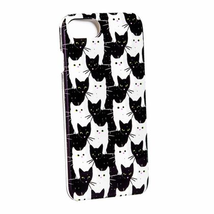 Чехол-клипкейс д/iPhone 6S/7/8 "White Cat" пласт., бежевый/коричневый