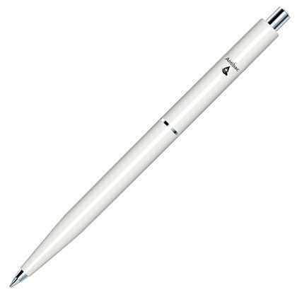 Ручка шарик/автомат "Point Polished Antibac" X20 1,0 мм, антибактер. пласт./метал., глянц., белый, стерж. синий