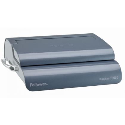 перфобиндер Fellowes® QUASAR-E электрический на пласт. пружину, сшивает до 500