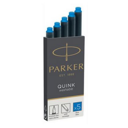 Чернильный патрон 75 мм. "Parker" 5 шт./уп., длин., синий