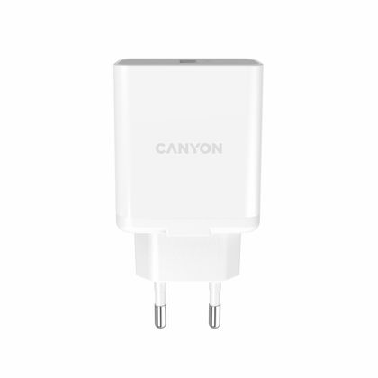 Адаптер питания CANYON CNE-CHA24W QC3.0 24W 100V-240V 18W Output: 5V/3A,9V/2.67A,12V/2A, белый