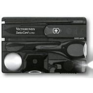 Мультиинструмент "SwissCard Lite 0.7333.T3" пласт./метал., 13 функц., подарочн. упак., черный полупрозрачный