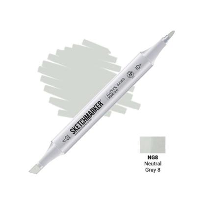 Маркер перм., худ. "Sketchmarker" двусторонний, NG8, серый нейтральный №8