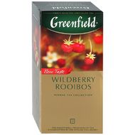 Чай "Greenfield" 25 пак*1,5 гр., черный, с кусочками земляники и клюквы, Wildberry Rooibos