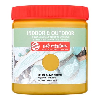 Краски декоративные "INDOOR & OUTDOOR" 6019 оливковый зелёный 250 мл.