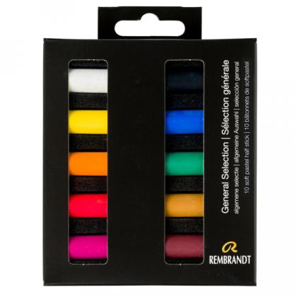 Пастель мягкая "Rembrandt Half Pastel" набор, 10 цв., серые тона