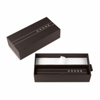 Ручка перьевая M "ATX Basalt Black" метал., подарочн. упак., базальтовый черный/серебристый, патрон черный 2 шт.