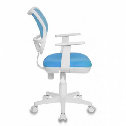 Кресло для детей Бюрократ CH-W797/BL/TW-10 спинка сетка синий, сиденье синий TW-10 (пластик белый)