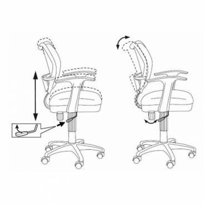 Кресло для детей Бюрократ CH-W797/BL/TW-10 спинка сетка синий, сиденье синий TW-10 (пластик белый)