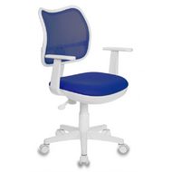 Кресло для детей Бюрократ CH-W797/BL/TW-10 спинка сетка синий, сиденье синий TW-10 (пластик белый)