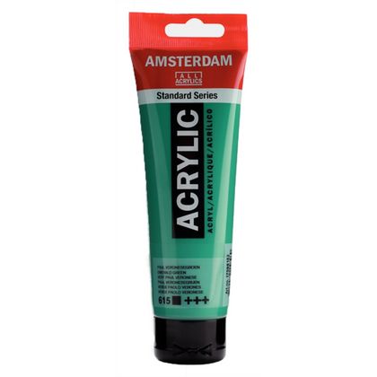 Краски акриловые "Amsterdam" 615 изумрудный, 120 мл., туба
