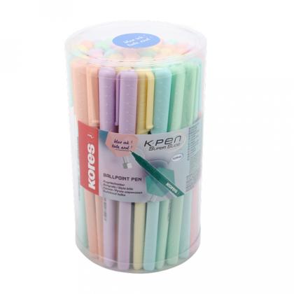 Ручка шарик. "К0 Pastel" 0,7 мм, пласт.,ассорти, стерж. синий
