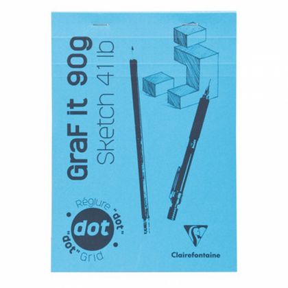 Скетчбук "Graf It" А5, 90г/м2, 80л, точки, скоба