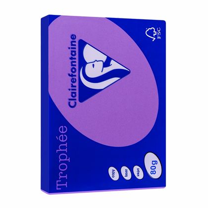 Бумага цветная A4, 80г/м, 500 л. "Trophee" фиолетовый