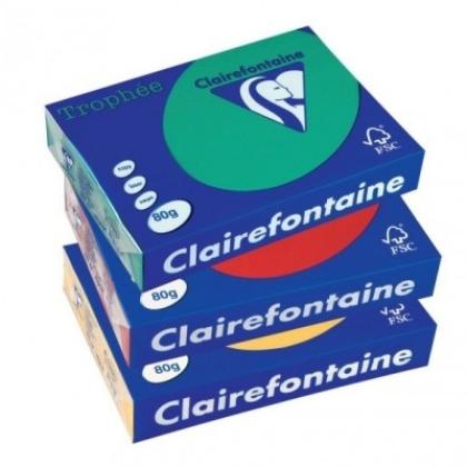 Бумага цветная A4, 80г/м, 500 л. "Trophee" ярк.-желтый