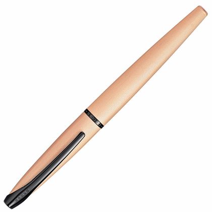 Ручка роллер "ATX Brushed Rose Gold" 0,7 мм, метал., подарочн. упак., розовое золото/черный, стерж. черный