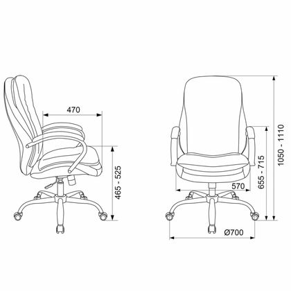 Кресло руководителя Бюрократ T-9950SL Fabric серый Alfa 44 крестовина металл хром