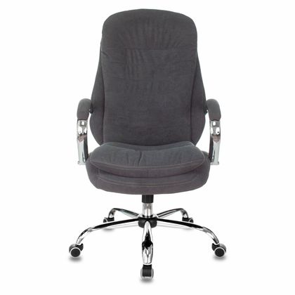 Кресло руководителя Бюрократ T-9950SL Fabric серый Alfa 44 крестовина металл хром