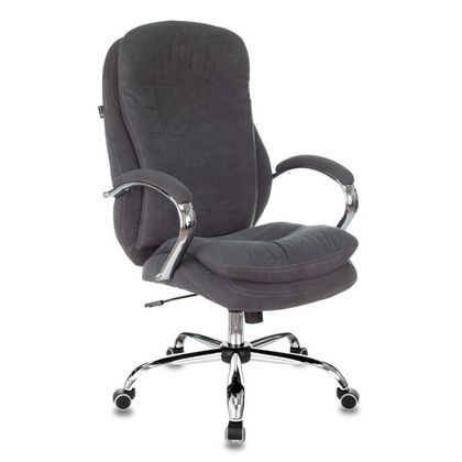 Кресло руководителя Бюрократ T-9950SL Fabric серый Alfa 44 крестовина металл хром