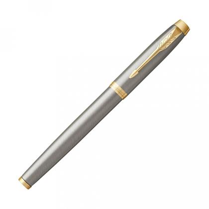 Ручка роллер "IM Brushed Metal GT" 0,5 мм, метал., подарочн. упак., золотистый, стерж. черный