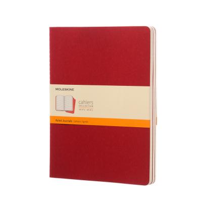 Блокнот А4- 190*250 мм, 60 л., лин. "Cahier Journal Xlarge" интегральн. обл. карт., 3 шт., клюквенный