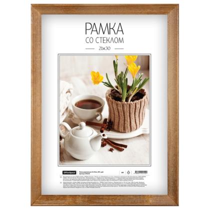 Фоторамка 21*30 см, 17 мм "OfficeSpace №2" дерев., со стеклом, дуб