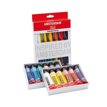 Краски акриловые "Amsterdam" набор 6 цв., 20 мл., туба