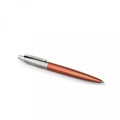 Ручка шарик/автомат "Jotter Chelsea Orange CT" 1 мм, метал., подарочн. упак., оранжевый/серебристый, стерж. синий
