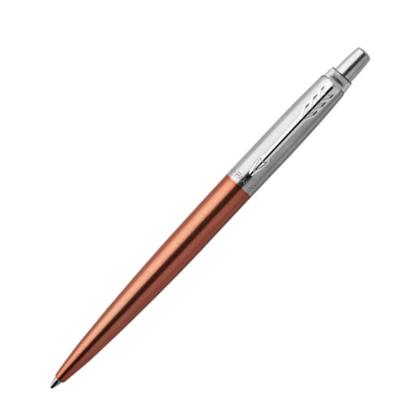 Ручка шарик/автомат "Jotter Chelsea Orange CT" 1 мм, метал., подарочн. упак., оранжевый/серебристый, стерж. синий