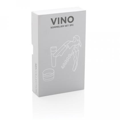 Набор д/вина, 3 предм. "Vino" упак., черный/серебристый