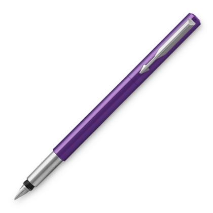 Ручка перьевая F "Vector Purple" метал., подарочн. упак., фиолетовый, патрон черный