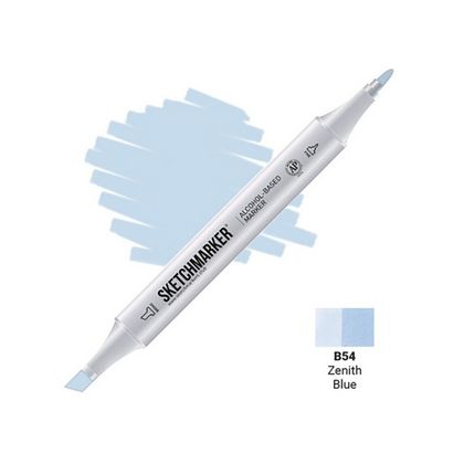 Маркер перм., худ. "Sketchmarker" двусторонний, B54, синий зенит