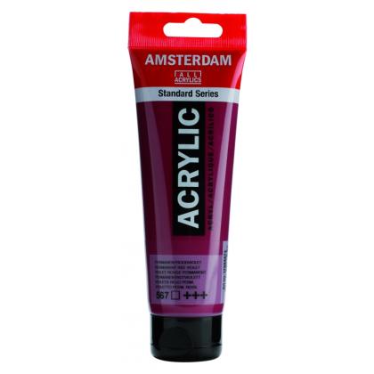 Краски акриловые "Amsterdam" 567 красно-фиолетовый прочный, 120 мл., туба