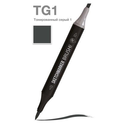 Маркер перм., худ. "Sketchmarker Brush" двусторонний, TG1, тонированный серый 1