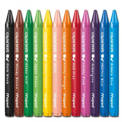 Мелки восковые 12 шт. "Wax Crayons" треуг., ассорти