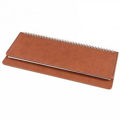 Еженедельник недатир., наст. 300*140 мм, 128 стр. "Bliss" тверд. обл. кожзам., коричневый