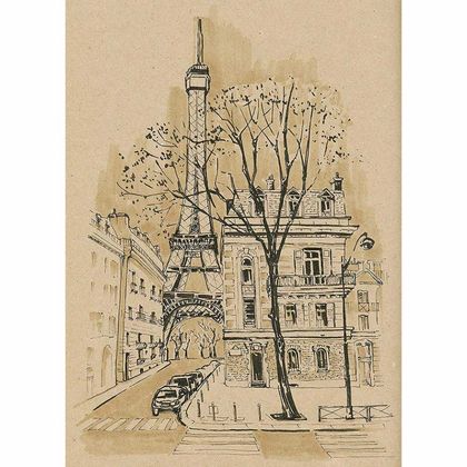 Бумага крафт для рисования 0,70*3м белая, рулон