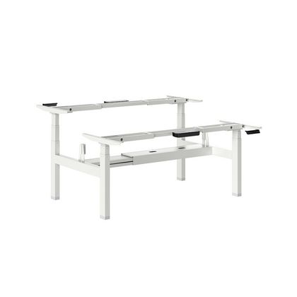 Каркас стола с эл. приводом на два рабочих места AOKE (AK2YJRT-ZB3)*2 WH (1075-1800)*600мм, цвет белый,состоит из трех коробок